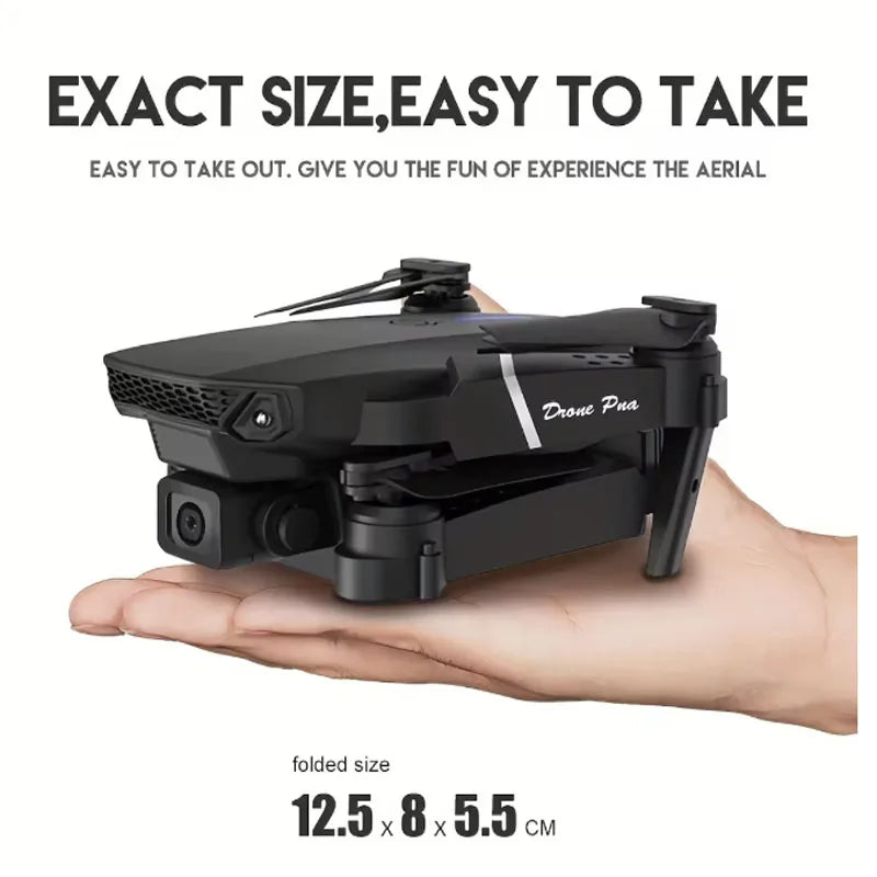 Novo E88 Pro Drone 4K Wide camera com hélices dobráveis.